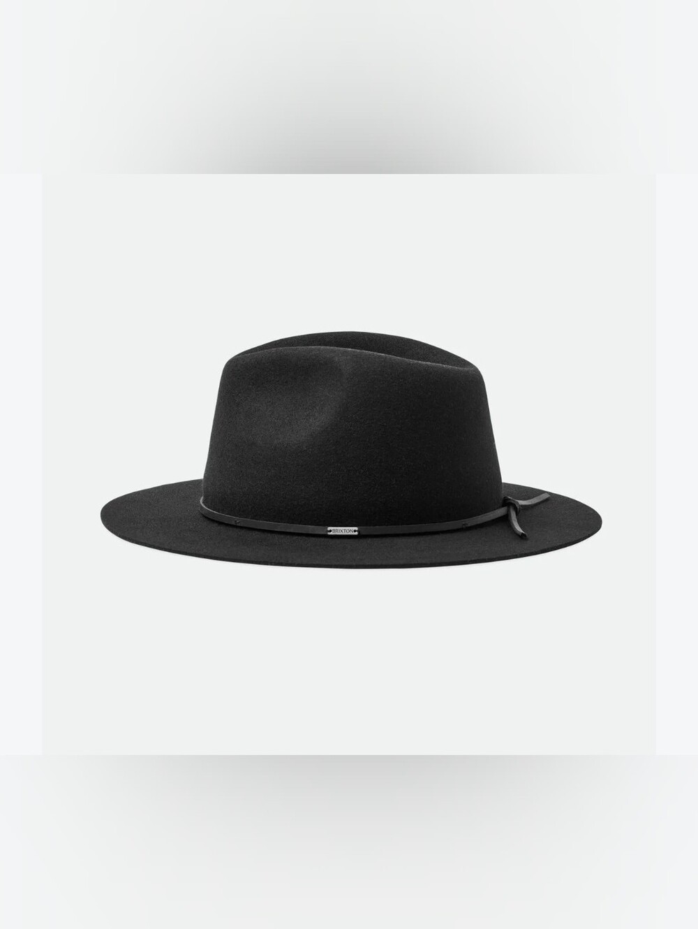 BRIXTON WESLEY Hitch Ranch Wool Felt FEDORA HAT SIZE L SMALL 7 3/4 BLACK